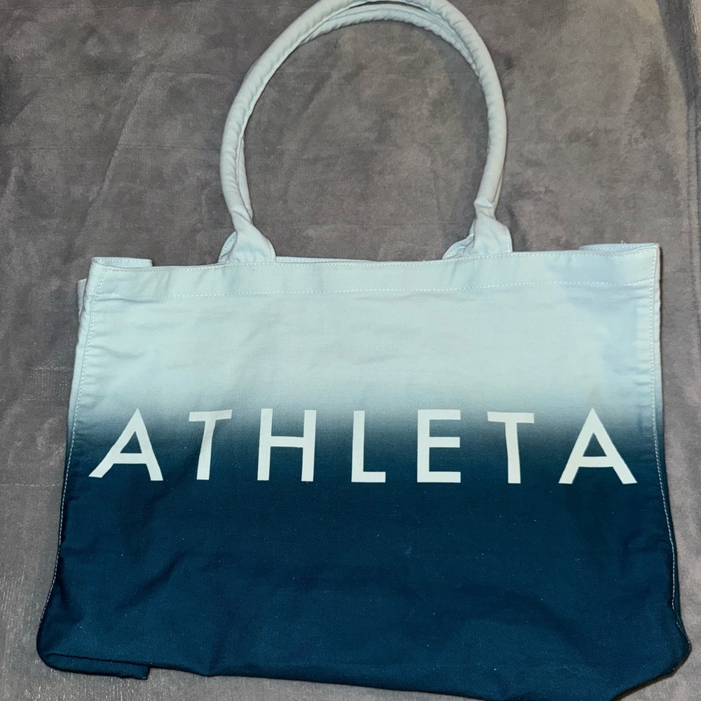 Athleta Navy and White Ombre Tote